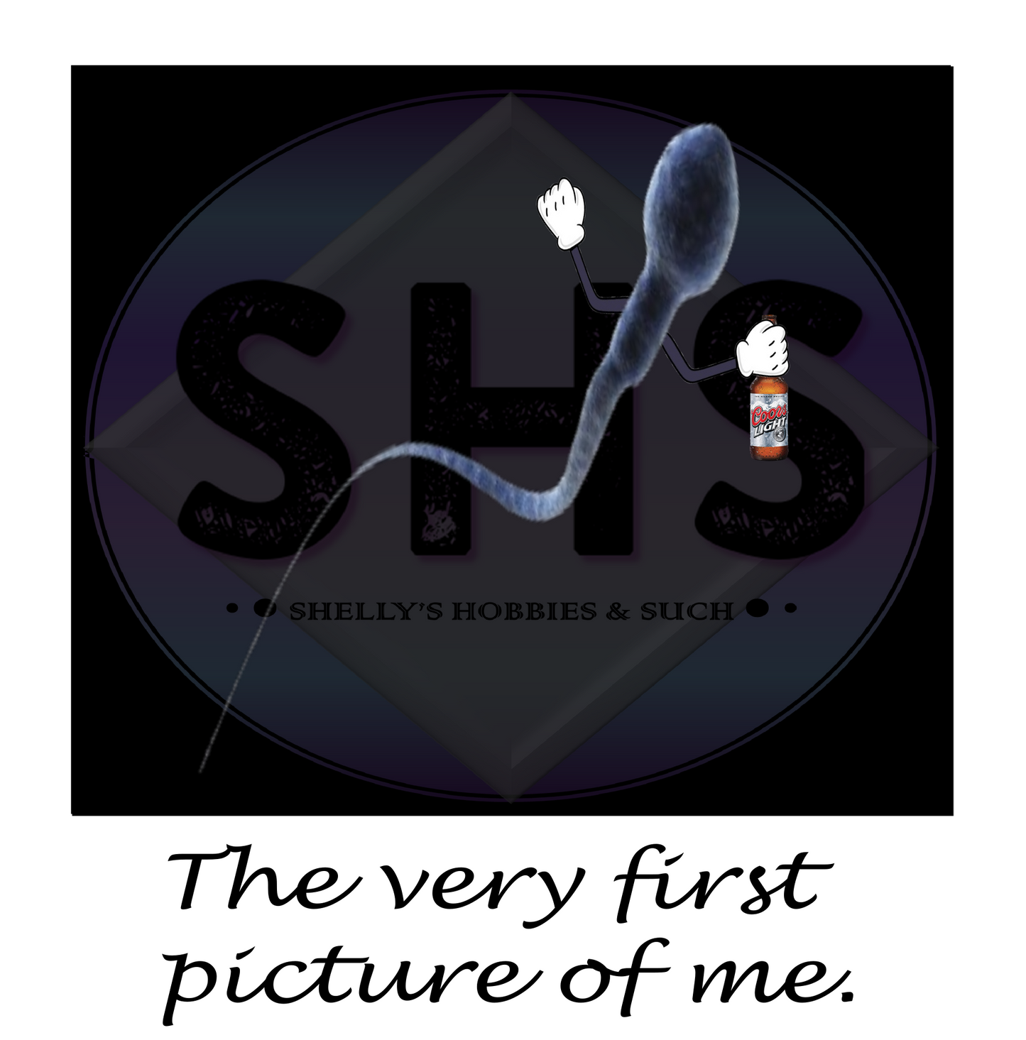 The Very First Picture Of Me. (Sperm holding a mug of beer) PNG files