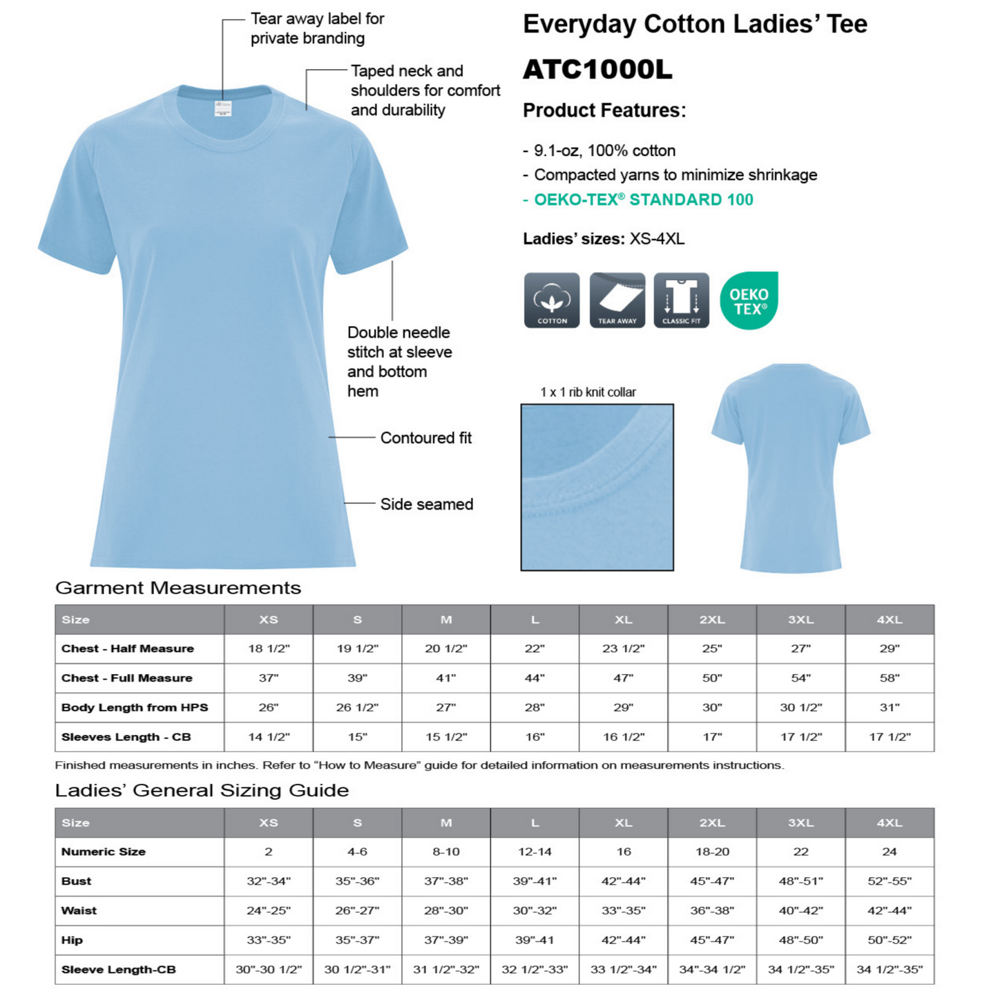 Design Your Own - Ladies Tee, ATC1000L