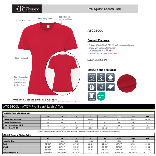Design Your Own - Ladies Performance T-Shirt, ATC3600L