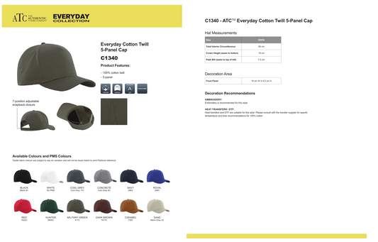 Design Your Own - 5 panel Cap Snapback