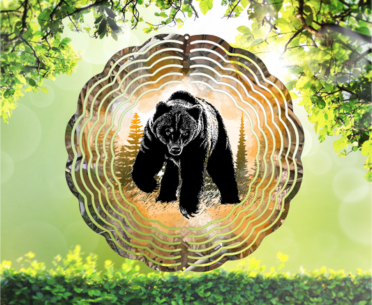 Bear In The Woods - Wind Spinner, 6 styles & 2 sizes to choose from