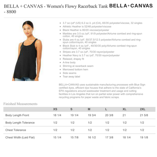 Design Your Own - Ladies Racerback Tank Top, Bella Canvas 8800