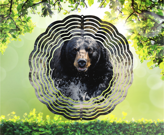 Black Bear, In the Water - Wind Spinner, 6 styles & 2 sizes to choose from