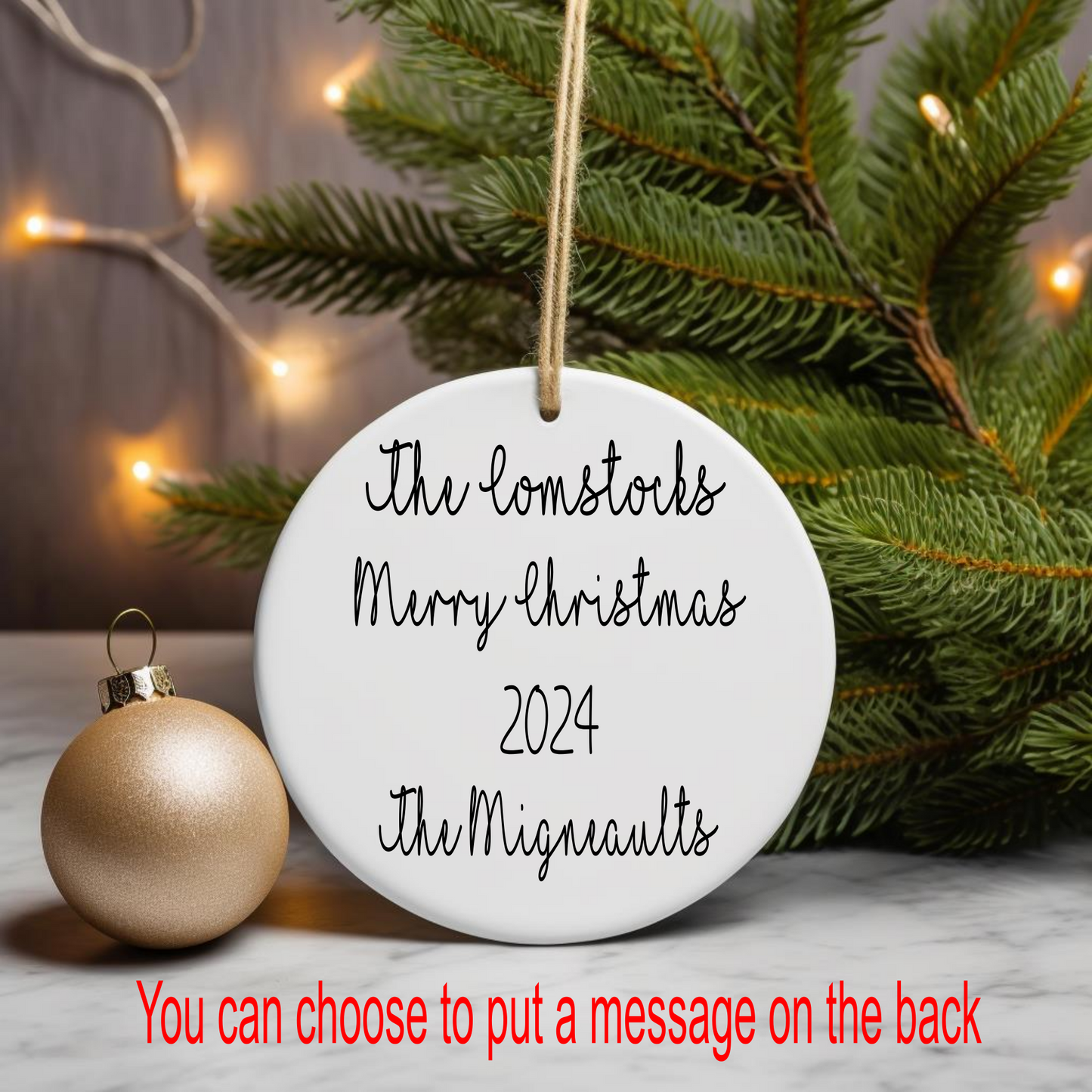 Chance Made Us Neighbours Christmas Ornament