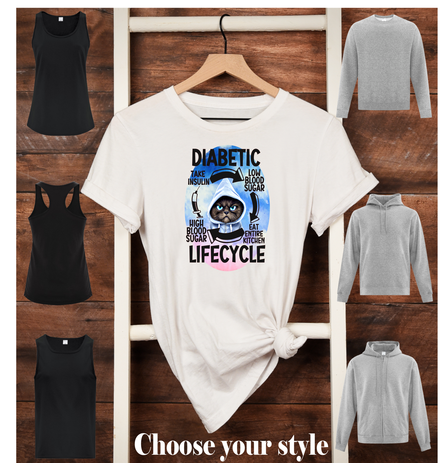 Diabetic Lifecycle - Adult T-Shirts, Tank Tops, Sweatshirts & Hoodies