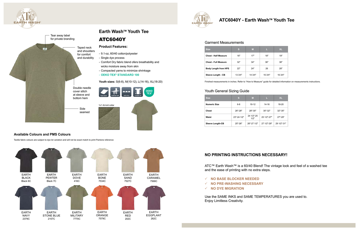 Design Your Own - Earth Wash 60/40 Tee