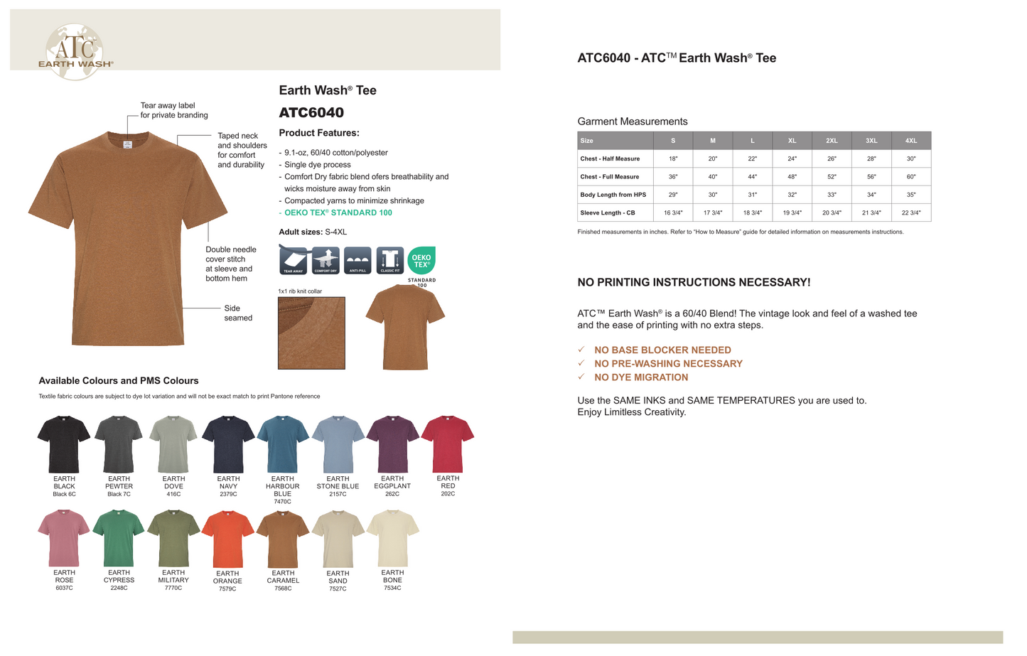 Design Your Own - Earth Wash 60/40 Tee