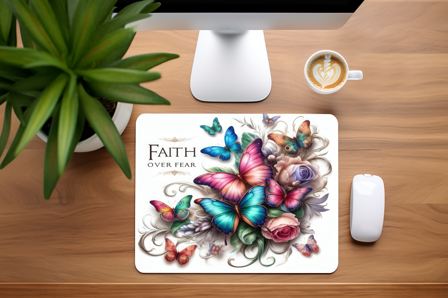 Faith Over Fear - Mouse Pad, 3 sizes to choose from