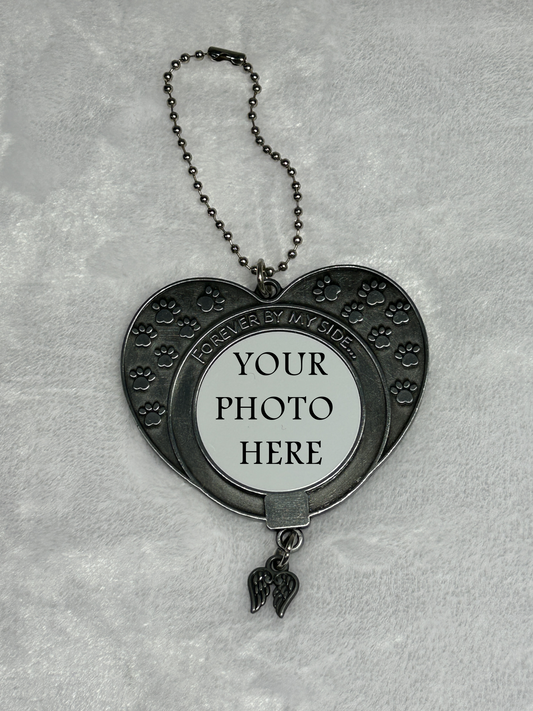 Forever By My Side -  Custom Pet Memorial Ornament (double sided photos)