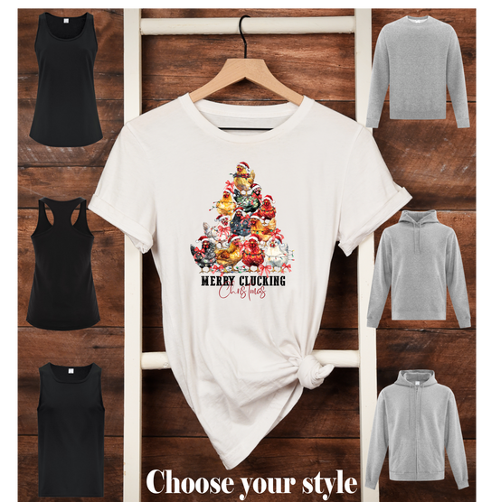 Merry Clucking Christmas - Adult T-Shirts, Tank Tops, Sweatshirts & Hoodies