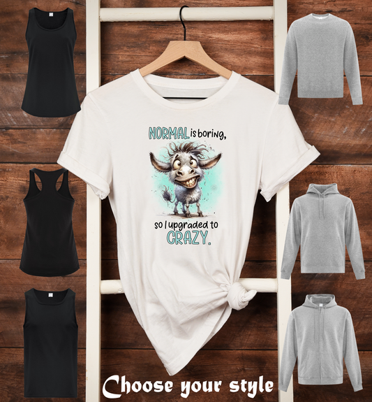 Normal Is Boring, So I Upgraded to Crazy - Adult T-Shirts, Tank Tops, Sweatshirts & Hoodies