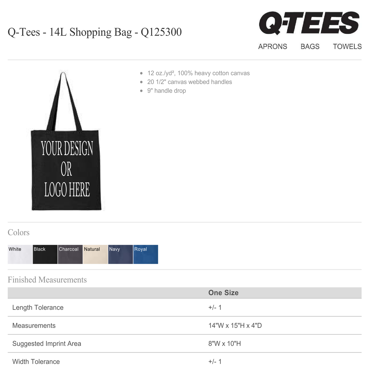 Design Your Own - 14L Shopping Bag, Q125300