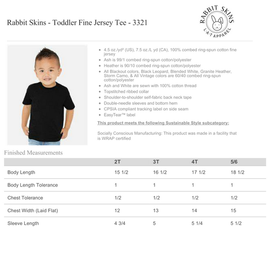 Design Your Own - Toddler Jersey Tee, RS3321