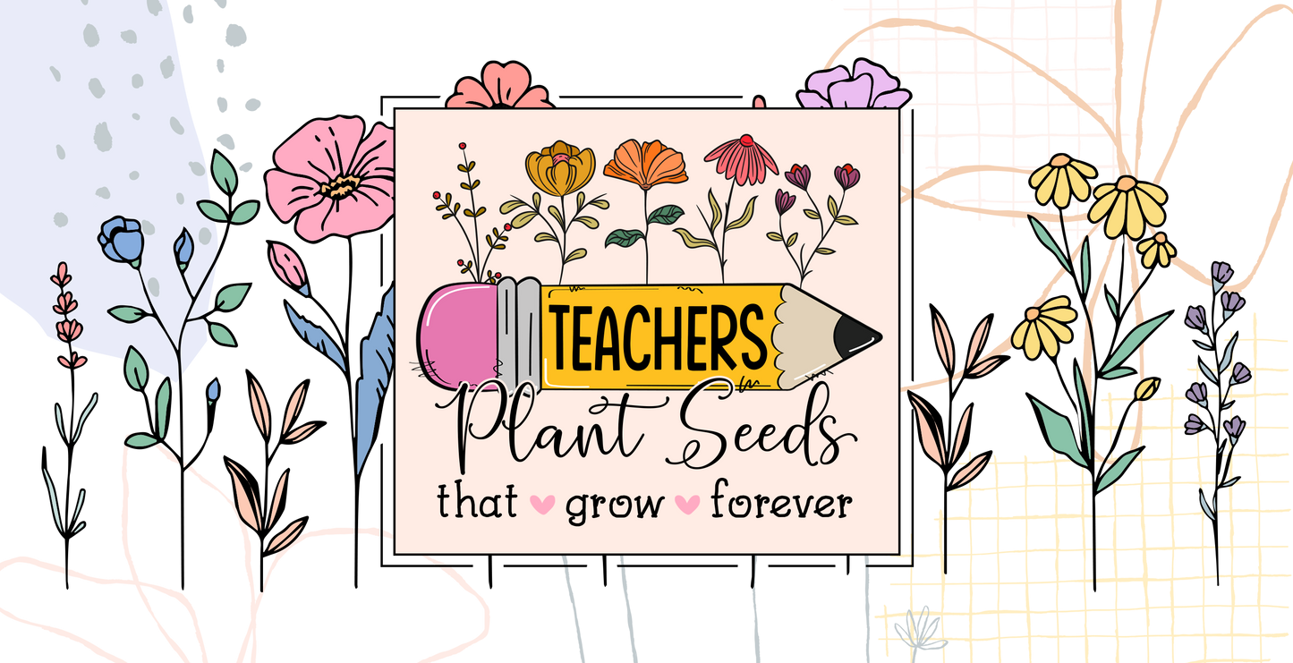 Teachers Plant Seeds That Grow Forever - Solar Mason Jar Light with Multicolour Fairy Lights