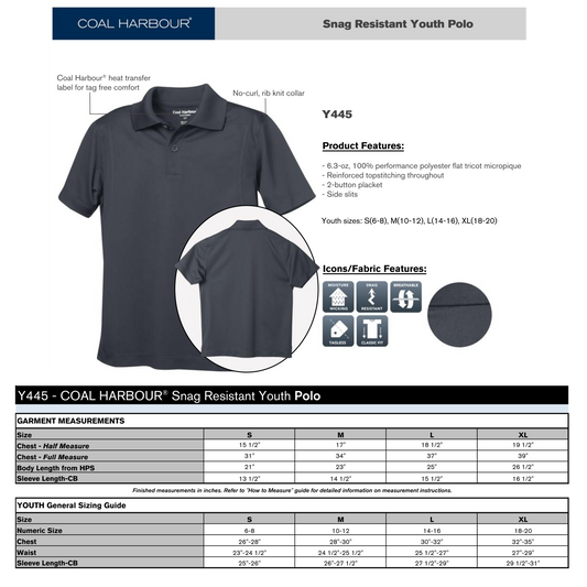 Design Your Own - Youth Polo, Y445