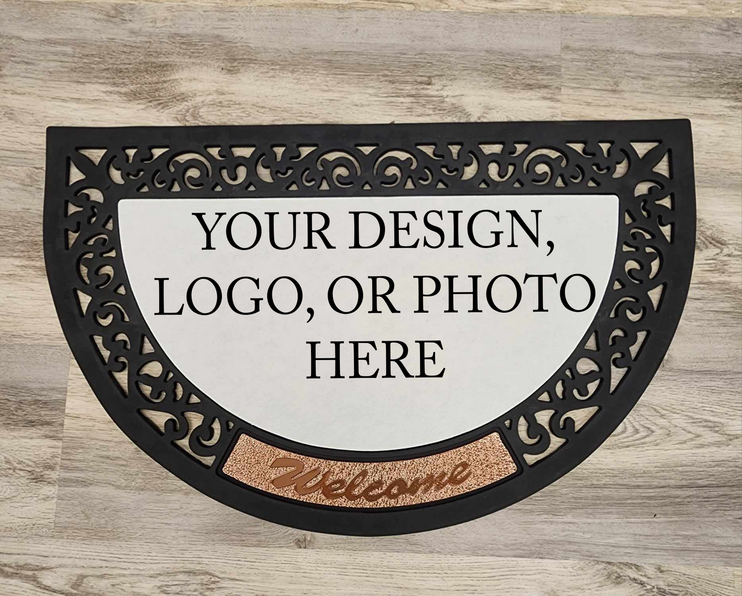 Design Your Own - Door Mat with Insert or Insert Only, 1/2 round heavy rubber