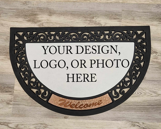 Design Your Own - Door Mat with Insert or Insert Only, 1/2 round heavy rubber