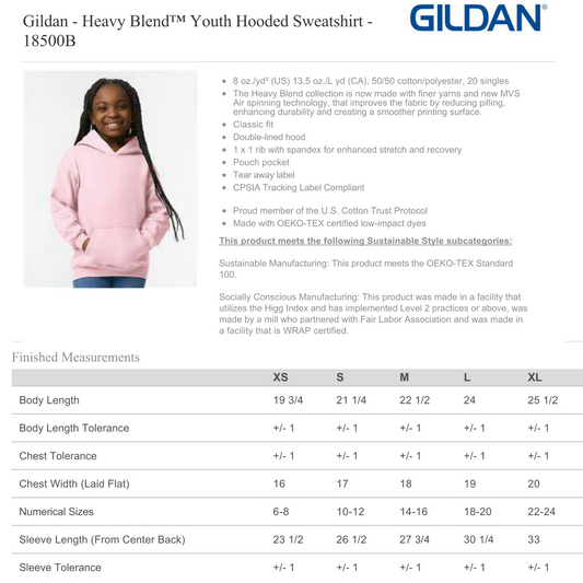 Design Your Own - Youth Hoodie, Gildan 18500B