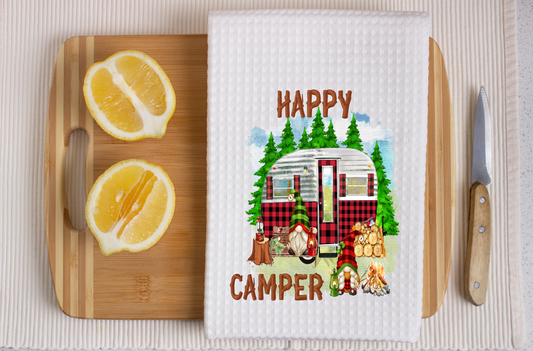 Happy Camper - Dish Towel, Kitchen Towel