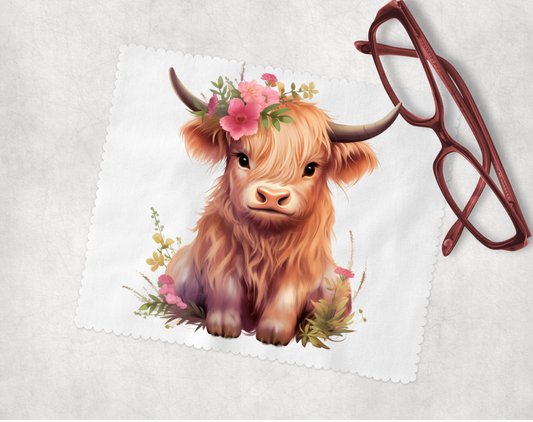 Highland Cow, 21 designs to choose from- Lens Cleaning Cloth