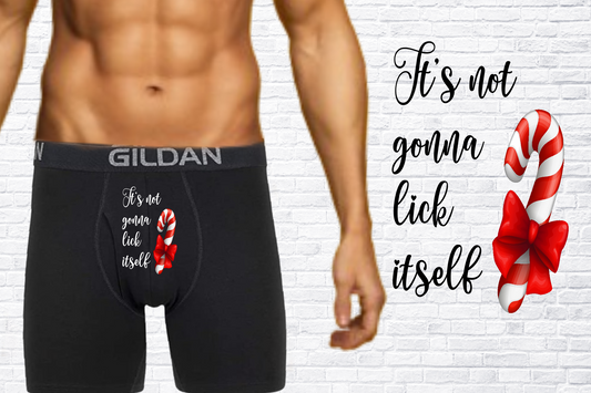 It Ain't Gonna Lick Itself, Candy Cane - Men's Boxers Or Briefs