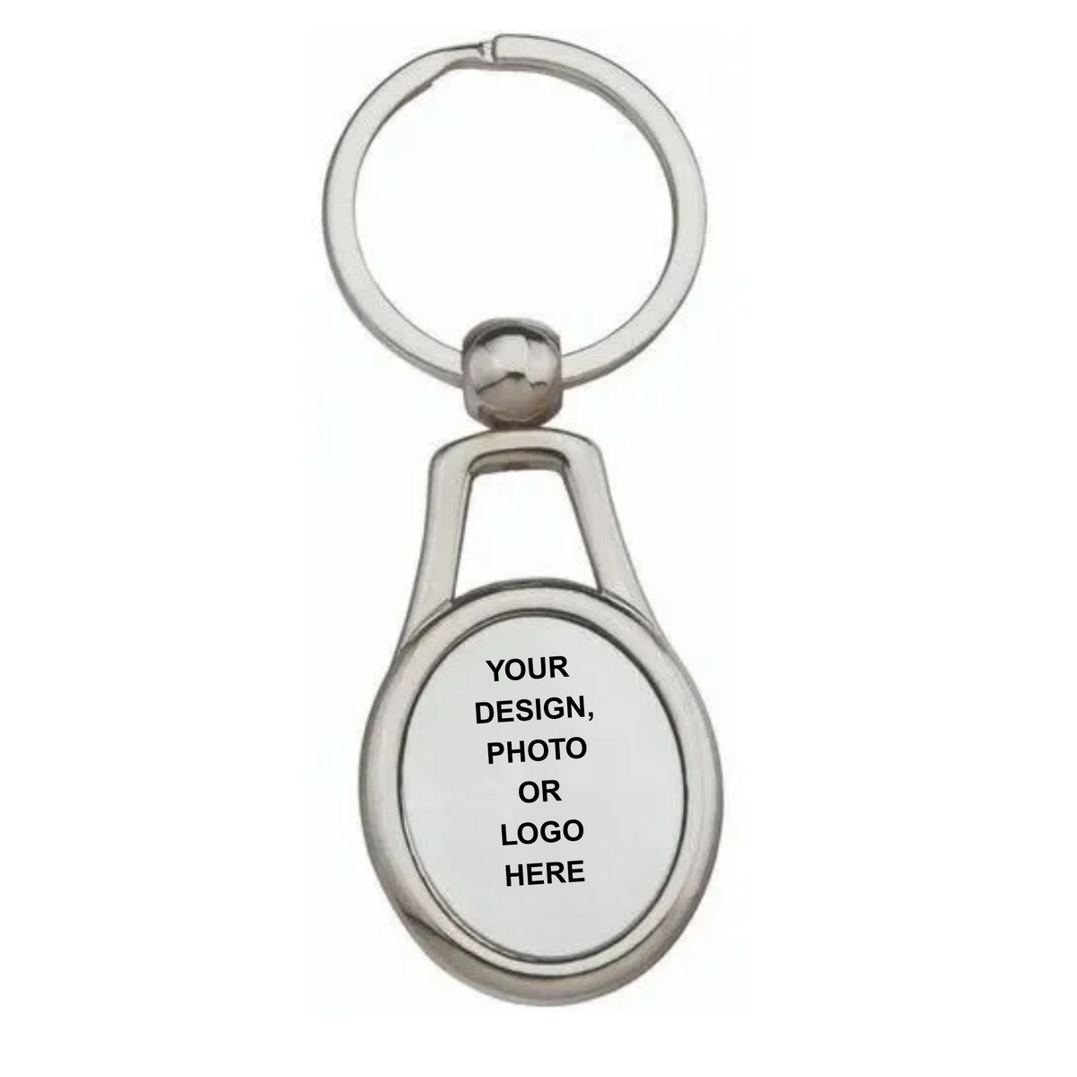 Design Your Own - Keychain, metal oval