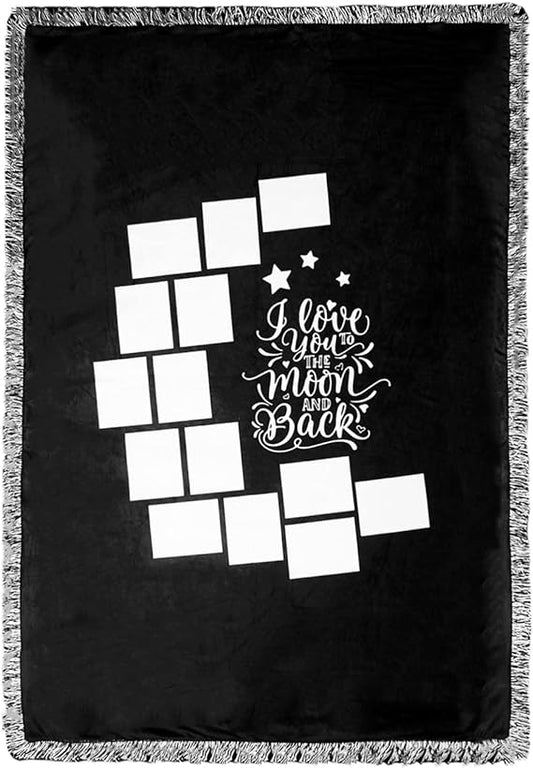Design Your Own - 14 Panel Photo Love You To The Moon And Back Blanket