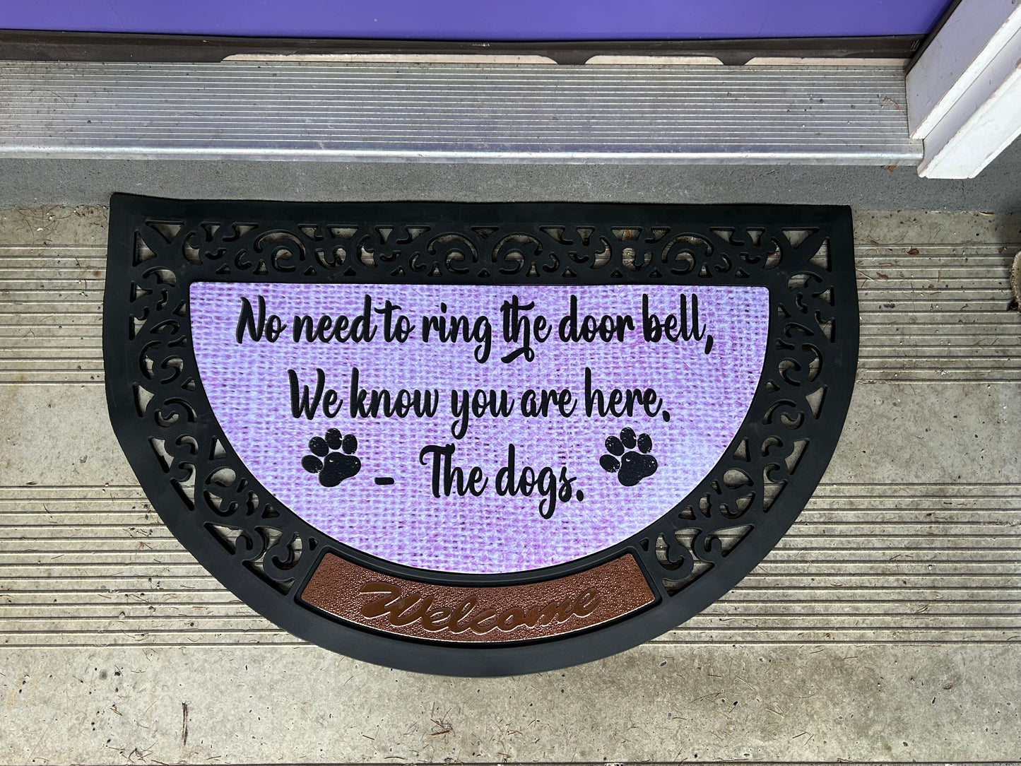 Design Your Own - Door Mat with Insert or Insert Only, 1/2 round heavy rubber
