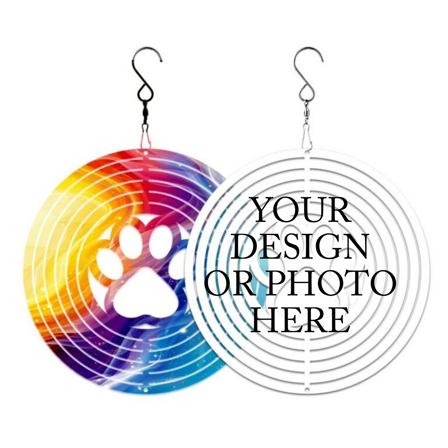 Design Your Own - Wind Spinner, Pet Paw