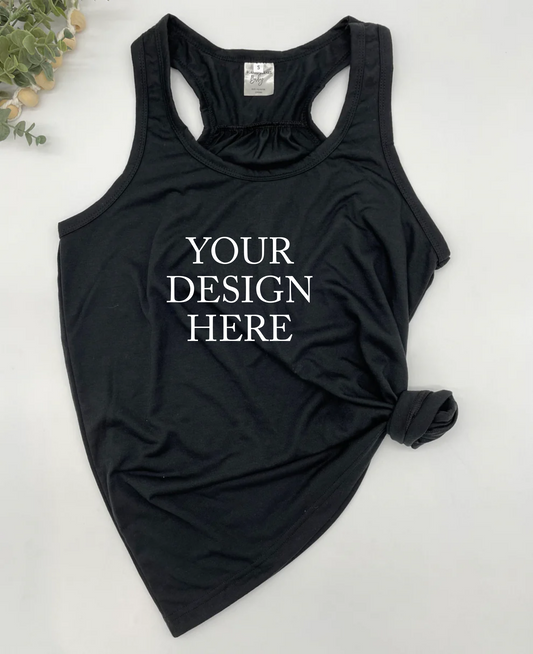 Design Your Own - Ladies Scrunch Back Tank Top