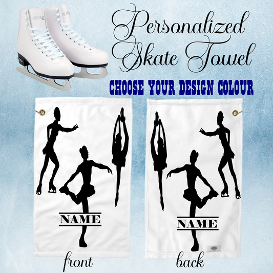 Figurer Skaters, Personalized - Figure Skate Towel