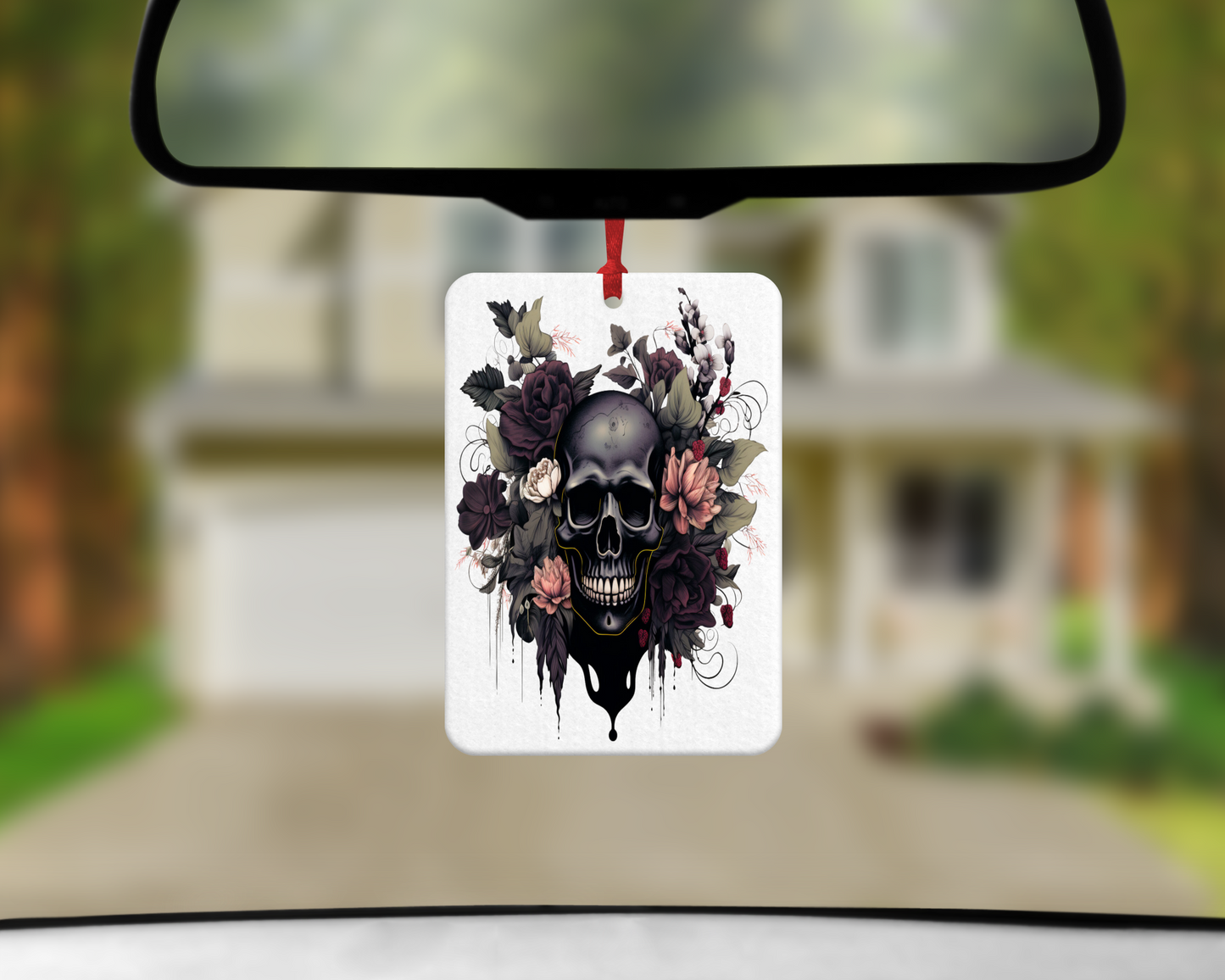 Skull & Florals, 3 designs to choose from - Air Freshener