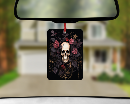 Skull & Florals, 3 designs to choose from - Air Freshener