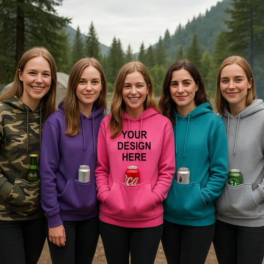 Design Your Own - Tailgate Hoodie with drink pouch & bottle opener